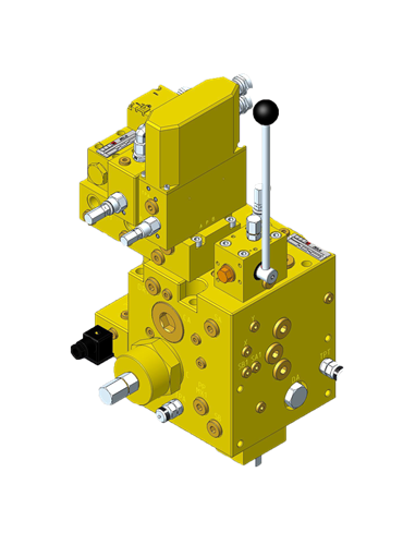 Hydranor 12MB winch block 3D drawing yellow