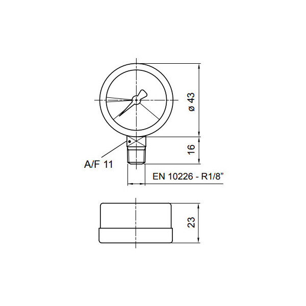 Visual barometric gauge BVR14P01