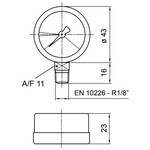 Visual barometric gauge BVR14P01