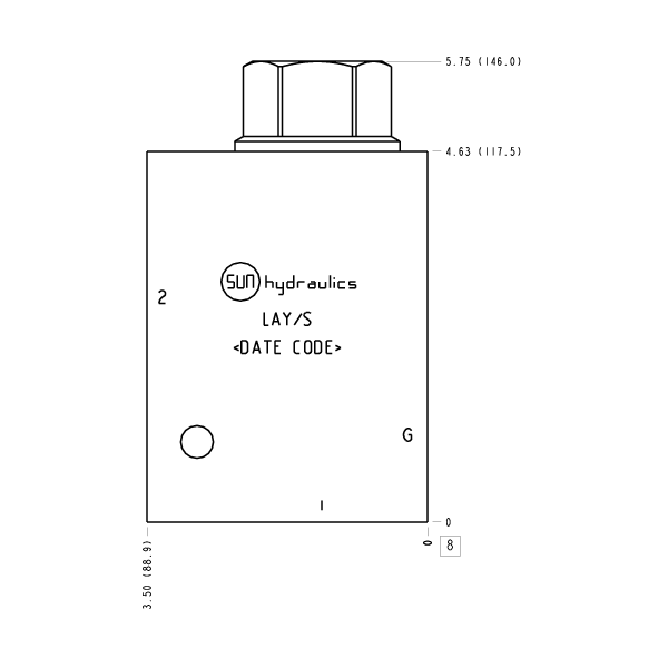In-line check valve CXJA-XAN-LAY/S