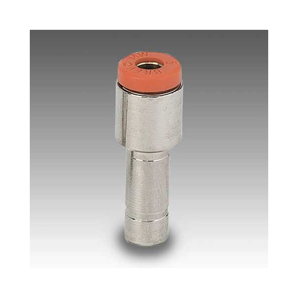Straight push-in connector, reducing R8, tube 12 mm × 4 mm, brass