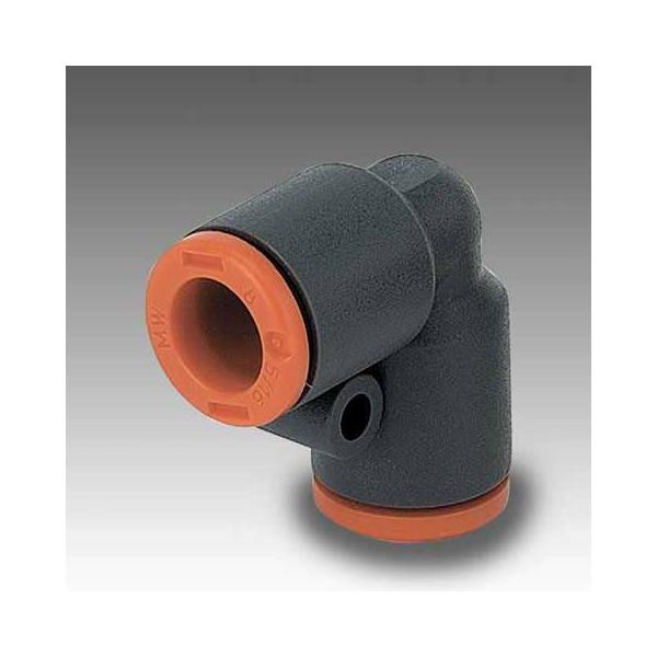 Push-in albue R21, slange Ø10 mm, Teknopolymer