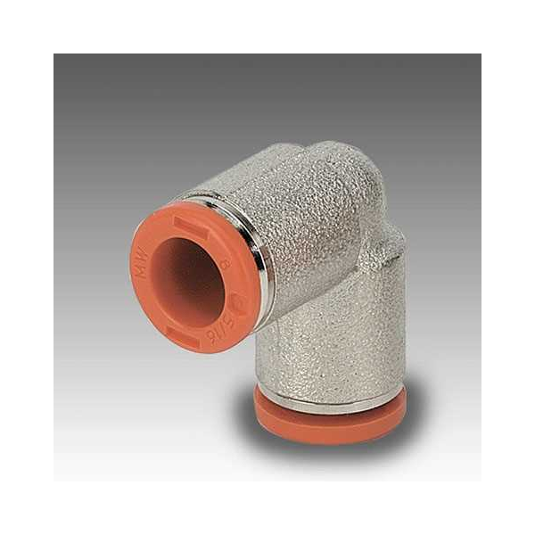 Push-in elbow RL4, tube 8 mm, brass