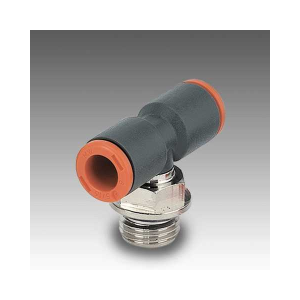 Push-in tee RL35, tube 6 mm × thread 1/4", technopolymer