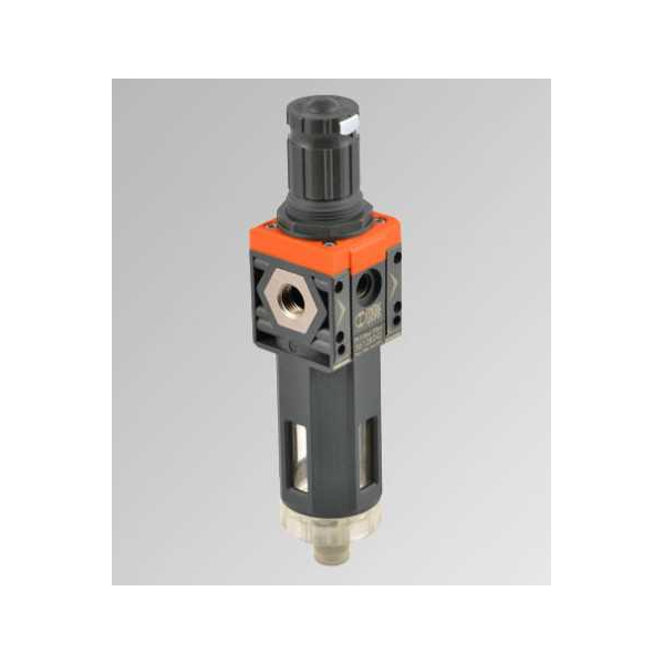 Filter‑regulator Syntesi 3/8" 20 µm 0-12 bar automatisk drenering