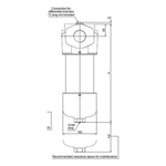High pressure in-line filter