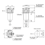 Lavtrykks returfilter for tanktopp