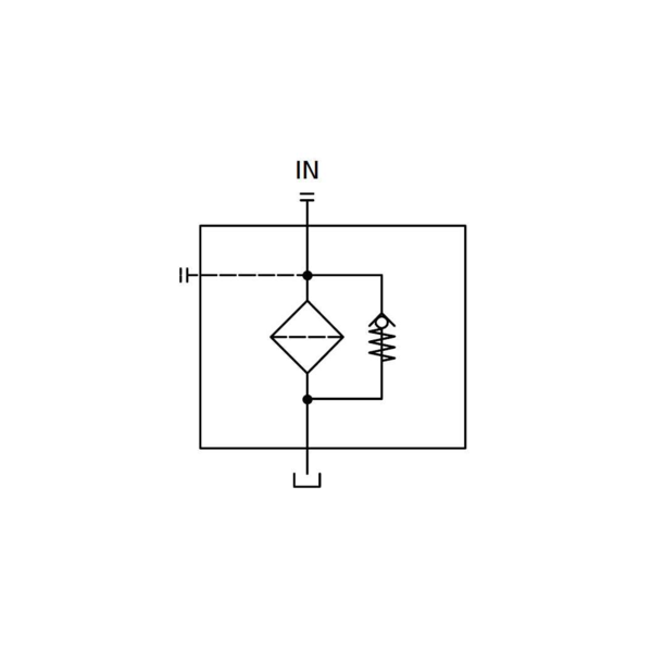 Lavtrykks returfilter for tanktopp