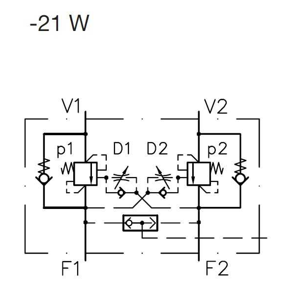 In-line valve LHK 44G 21W 250/250