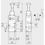 Manual directional valve Series 70 3/2 1/8"