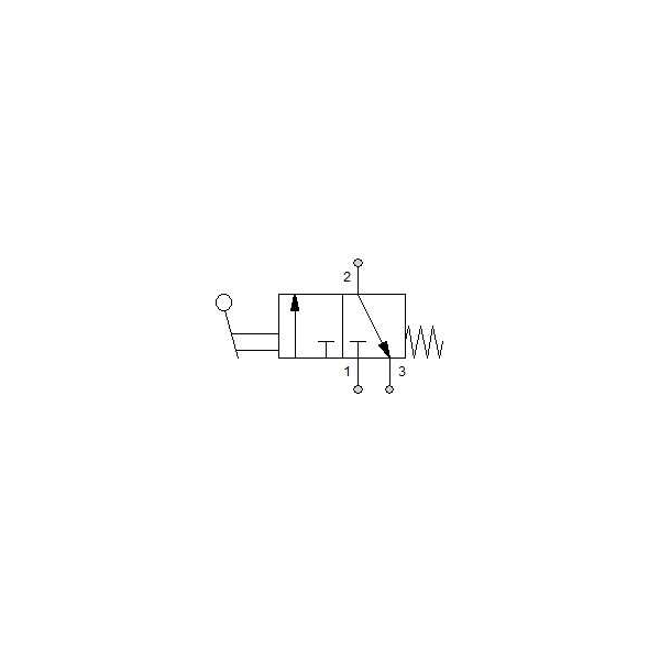 Manual directional valve Series 70 3/2 1/4"