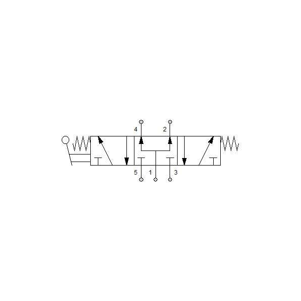 Manual directional valve Series 70 5/3 1/4"