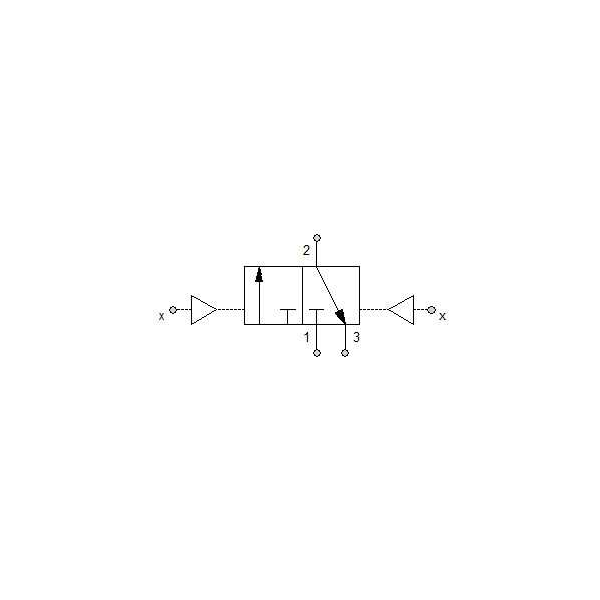 Pneumatically actuated directional valve Series 70 3/2 1/8"