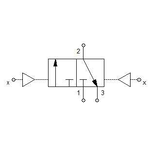 Pneumatically actuated directional valve Series 70 3/2 1/8"