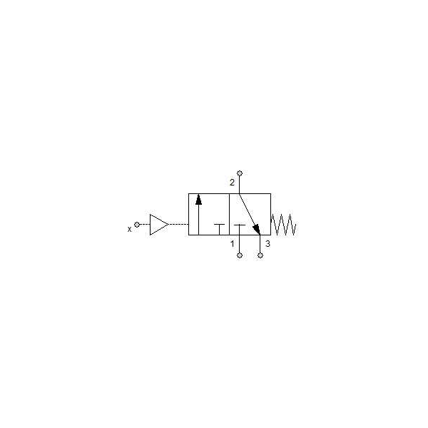 Pneumatically actuated directional valve Series 70 3/2 1/8"