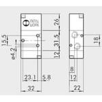 Pneumatically actuated directional valve Series 70 3/2 1/8"