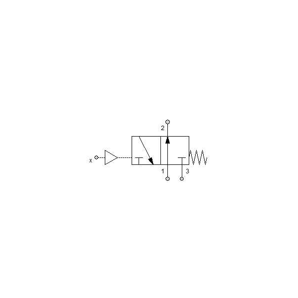 Pneumatically actuated directional valve Series 70 3/2 1/8"