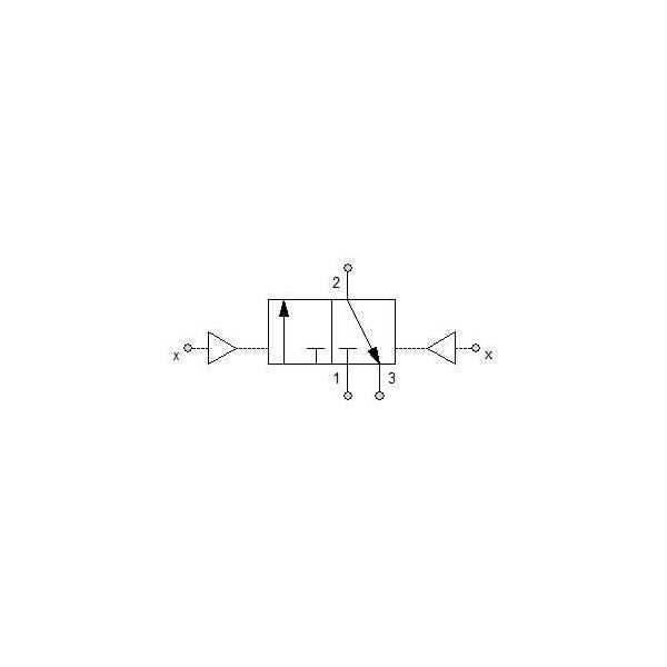 Pneumatically actuated directional valve Series 70 3/2 1/4"