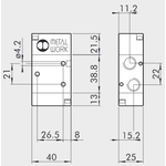 Pneumatically actuated directional valve Series 70 3/2 1/4"