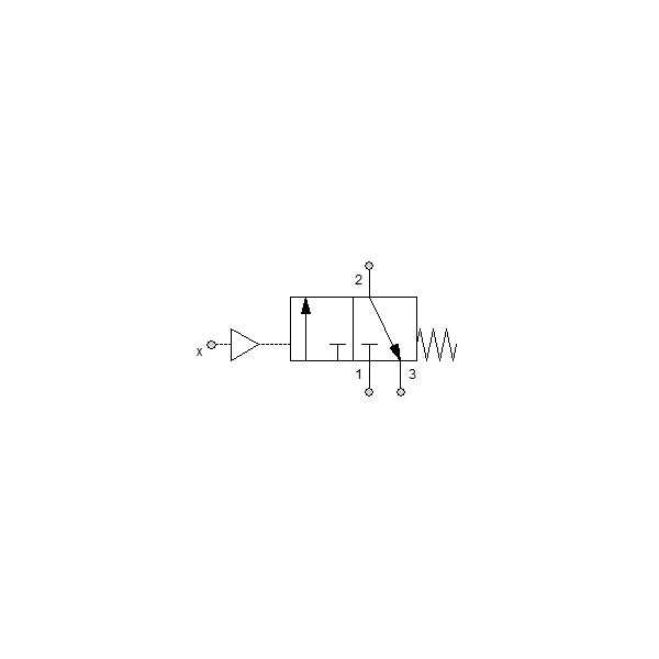Pneumatically actuated directional valve Series 70 3/2 1/4"