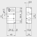 Pneumatically actuated directional valve Series 70 3/2 1/4"