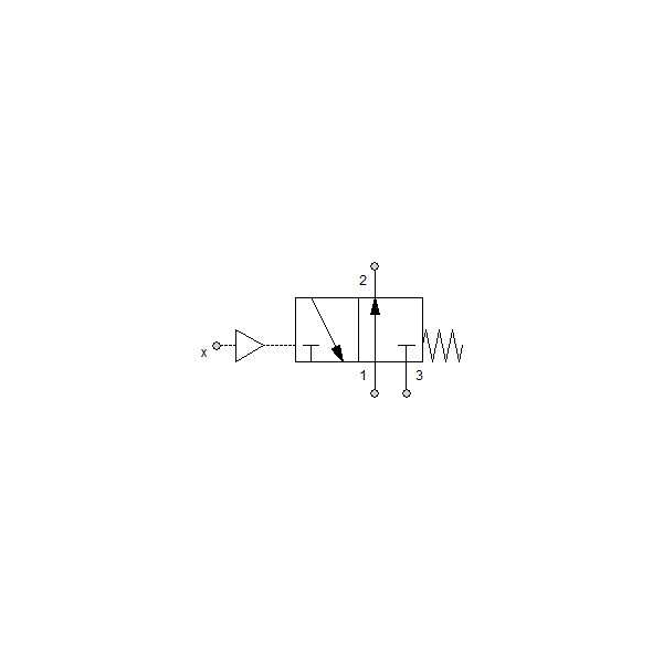 Pneumatically actuated directional valve Series 70 3/2 1/4"