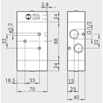 Pneumatically actuated directional valve Series 70 3/2 1/2"