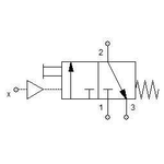 Pneumatically actuated directional valve Series 70 3/2 1/2"