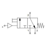 Pneumatically actuated directional valve Series 70 3/2 3/8"