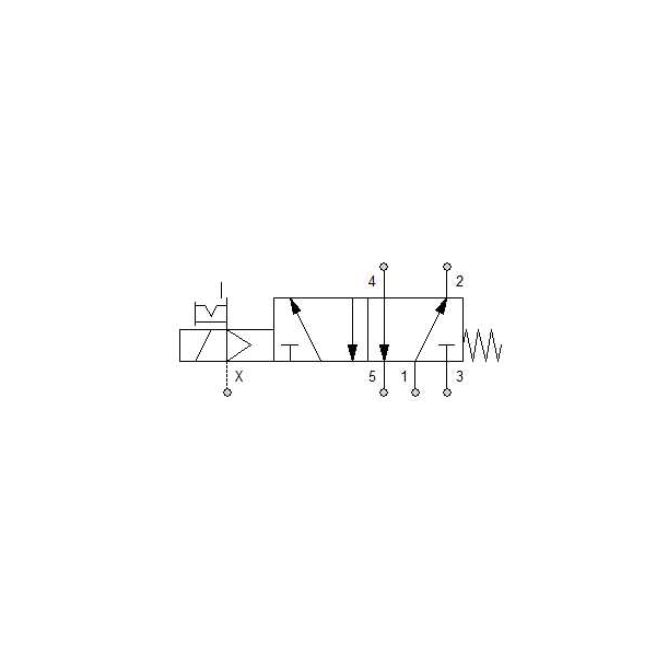 Solenoid valve Series 70 pilot assisted (SE) 5/2 1/8"