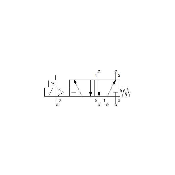 Solenoid valve Series 70 pilot assisted (SE) 5/2 1/4"