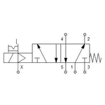 Solenoid valve Series 70 pilot assisted (SE) 5/2 1/4"
