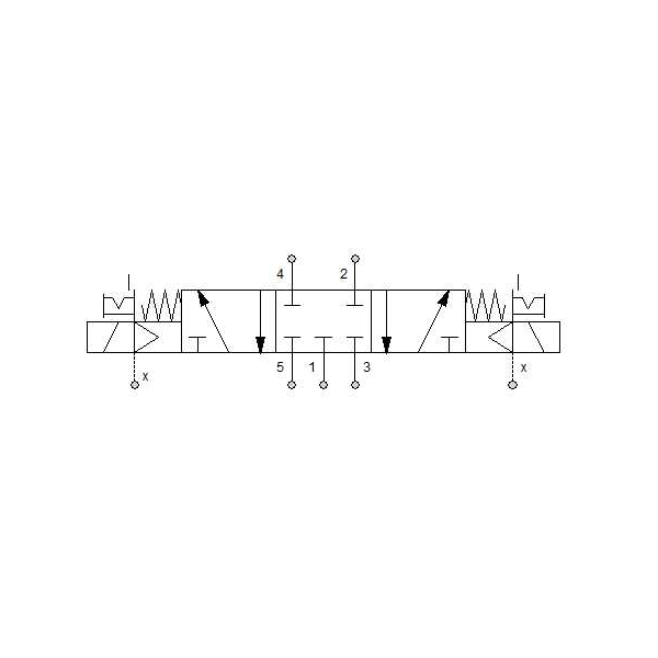 Solenoid valve Series 70 pilot assisted (SE) 5/3 1/4"