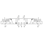 Solenoid valve Series 70 pilot assisted (SE) 5/3 1/4"