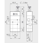Solenoid valve Series 70 direct acting (SO) 3/2 1/2"