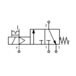 Solenoid valve Series 70 pilot assisted (SE) 3/2 3/8"