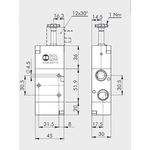 Solenoid valve Series 70 pilot assisted (SE) 3/2 3/8"