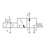 Solenoid valve Series 70 pilot assisted (SE) 3/2 3/8"