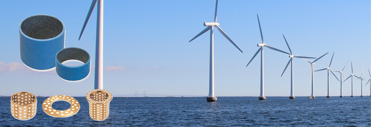 Bilde av glidelager på et bilde av vindmøller på havet