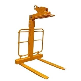 A product image of a self-balancing pallet fork from BSV. The pallet fork is designed to handle and transport pallets efficiently and safely, with a self-balancing mechanism for increased stability.