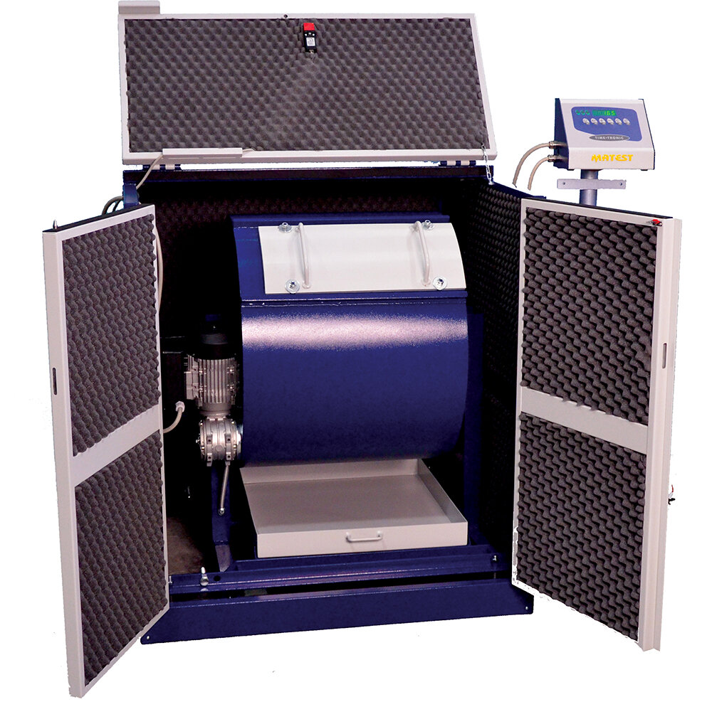 Los Angeles abrasion machine - determination of resistance to fragmentation