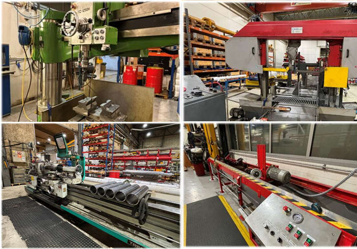 Image of various machines at the Cylinder Factory in Rissa, Norway