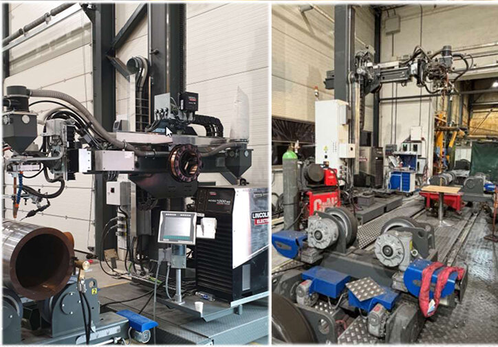Image of the Pemamek CB MD machine taken at the cylinder factory in Rissa