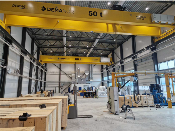 Image of a production hall, completed in 2024, at the Cylinder Factory in Rissa