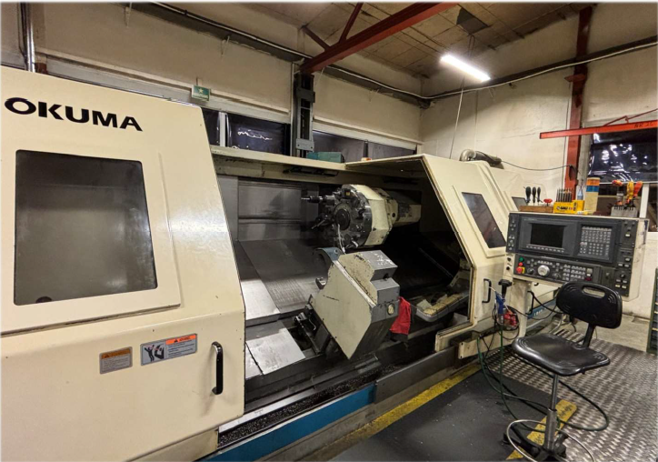 Bilde av maskinen Okuma LB 45 tatt på sylinderfabrikken i Rissa