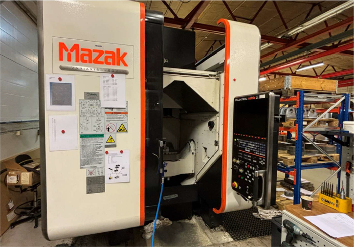 Bilde av maskinen Mazak Variaxis L 600 tatt på sylinderfabrikken i Rissa