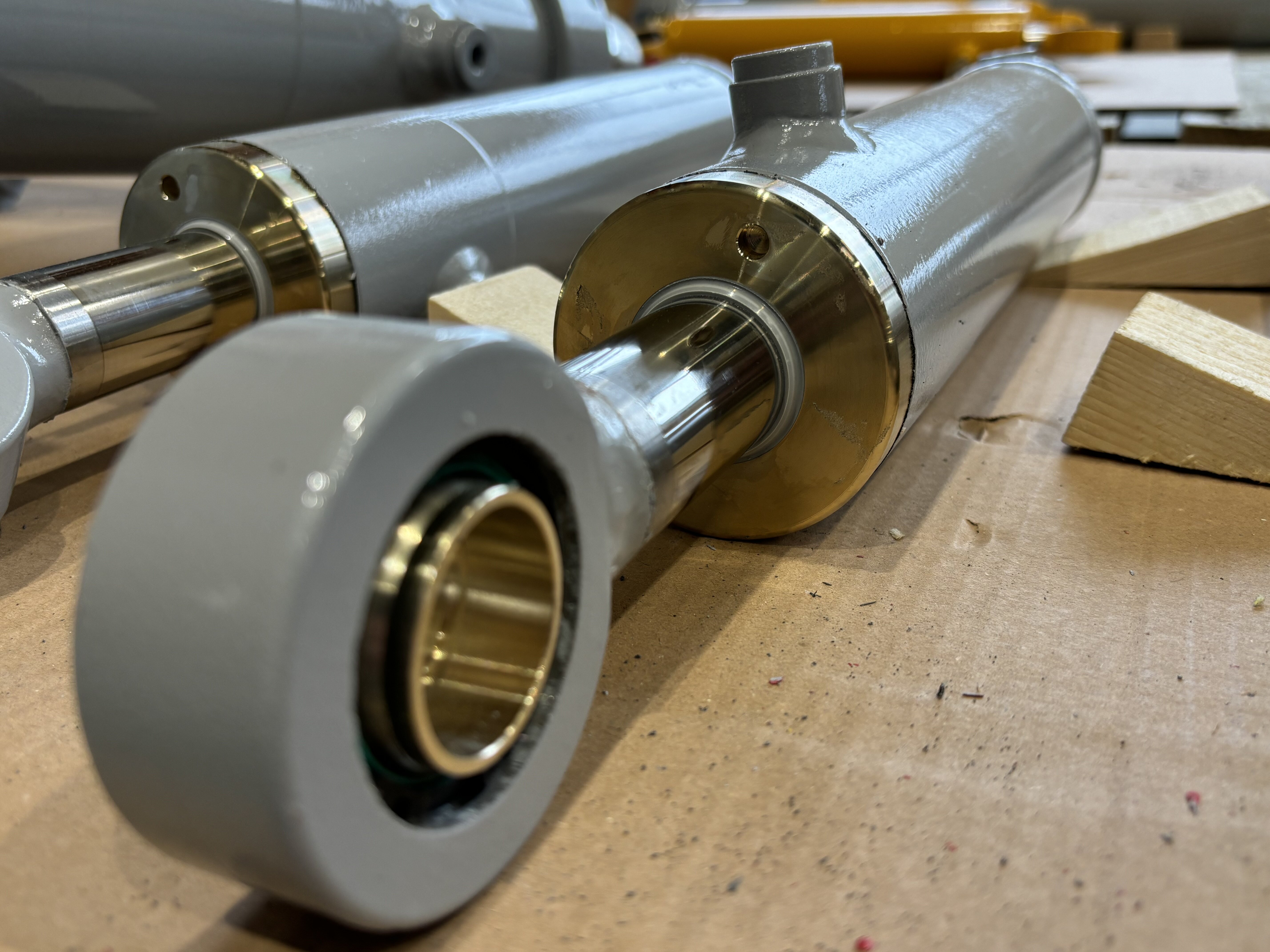 Close up of grey cylinder to hydro power